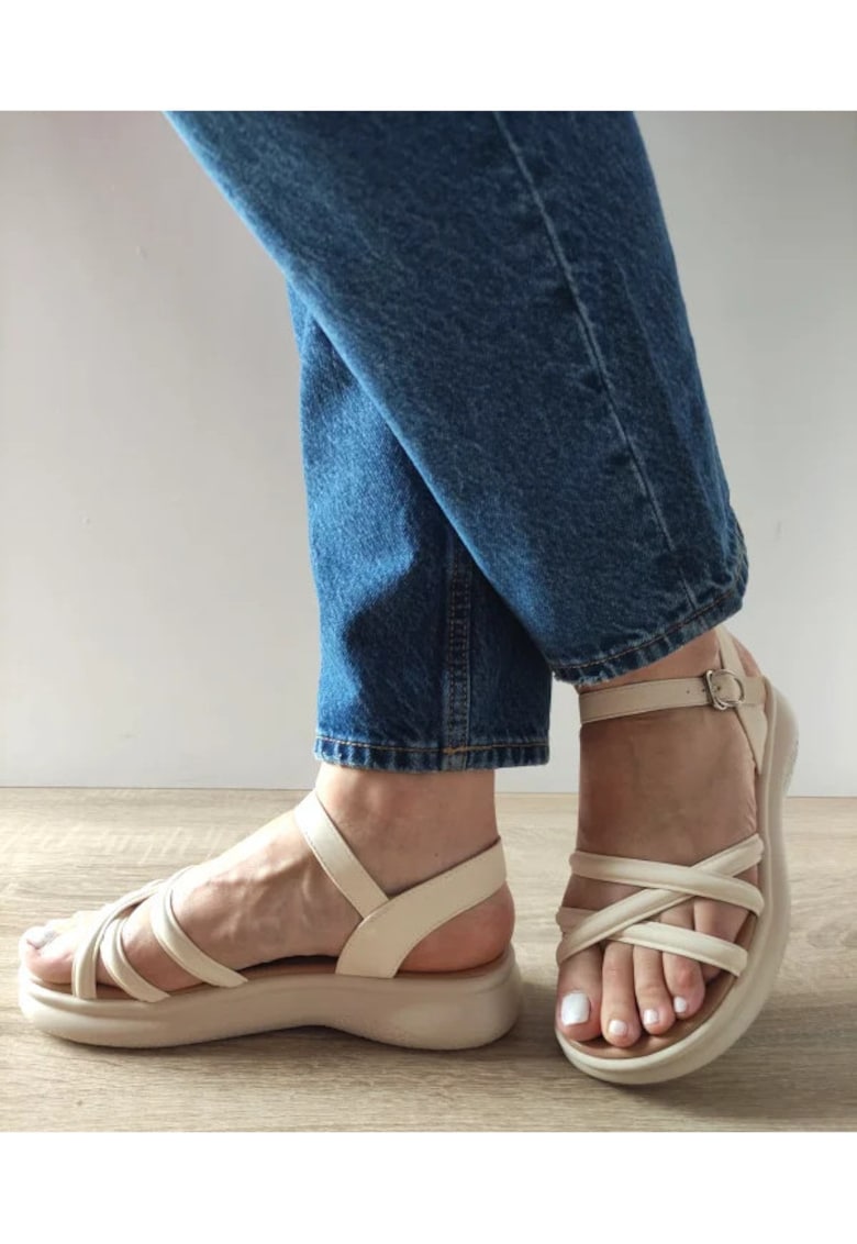 Sandale Casual Dama 802 Bej - Bej - Bej