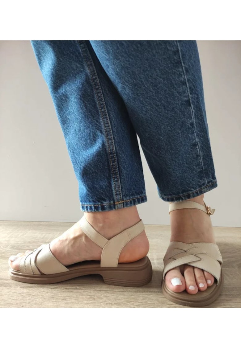 Sandale Casual Dama 5251 Crem - Crem - Crem