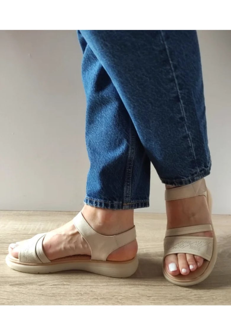 Sandale Casual Dama 33192 Crem - Crem - Crem
