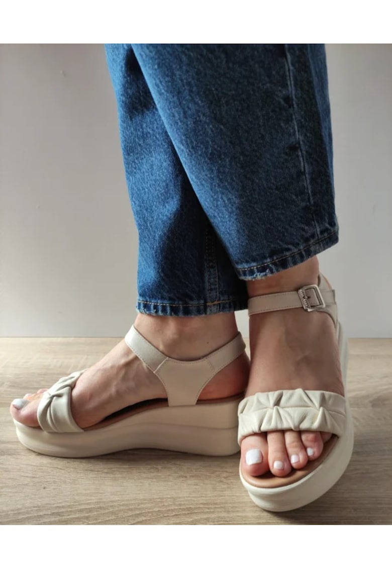 Sandale Casual Dama 49008 Crem - Crem