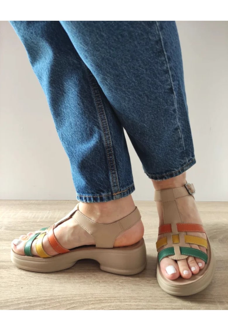 Sandale Casual Dama 246609T Apricot Plus Color - Apricot - - FORMAZIONE - imagine 1