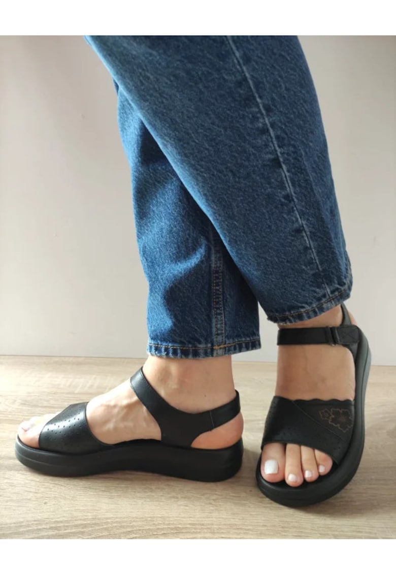 Sandale Casual Dama 246612 Negre - Negru - Negru