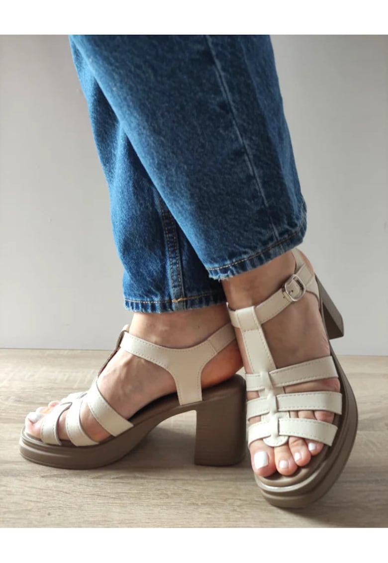 Sandale Casual Dama Tp1007-2 Crem - Crem - Crem