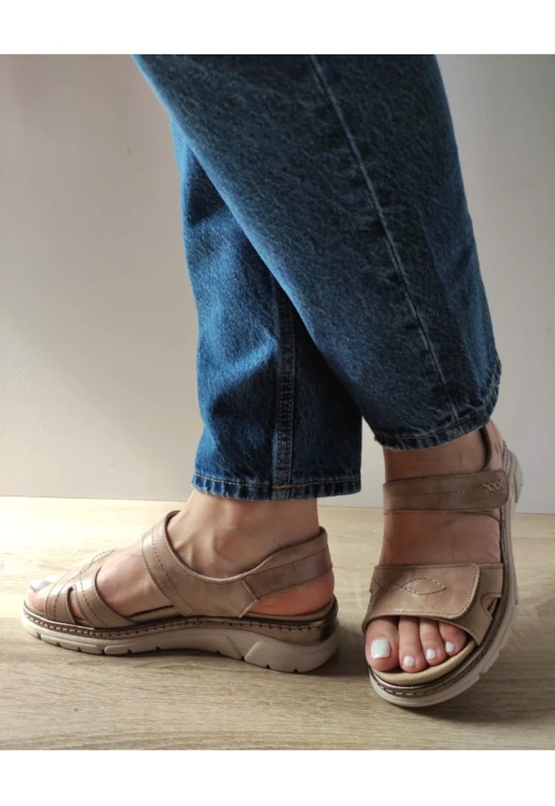 Sandale Casual Dama 12500Vt Mostar 03-N Bej - Bej - Bej