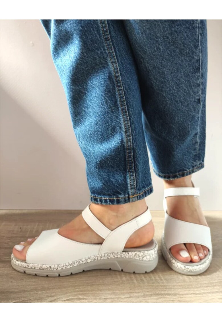 Sandale Casual Dama 12528Vt Mostar 13-N Albe - Alb - Alb