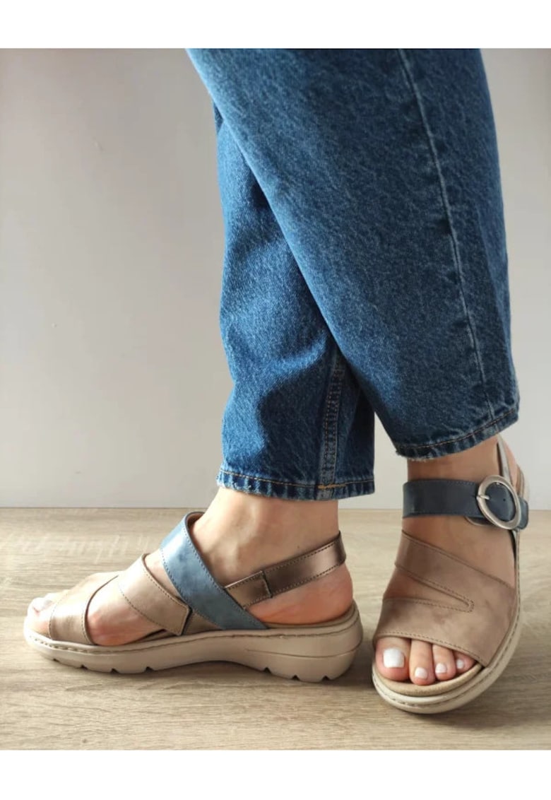 Sandale Casual Dama Su20002T Krabi 15-N Bej Cu Albastru - Bej - Bej