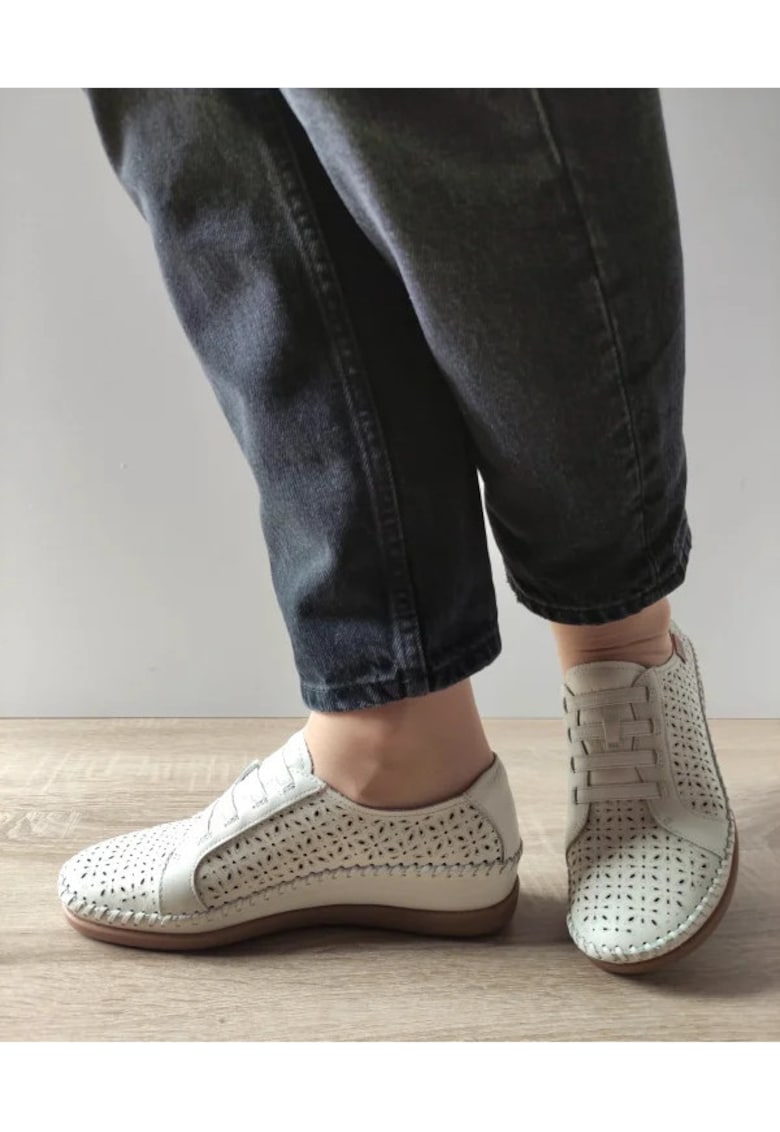 Pantofi Casualperforati Dama W8K-4890 Bej - Bej - Bej