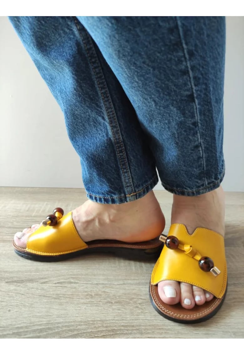Saboti Casual Dama 70448 08-N Galbeni - Galben - Galben