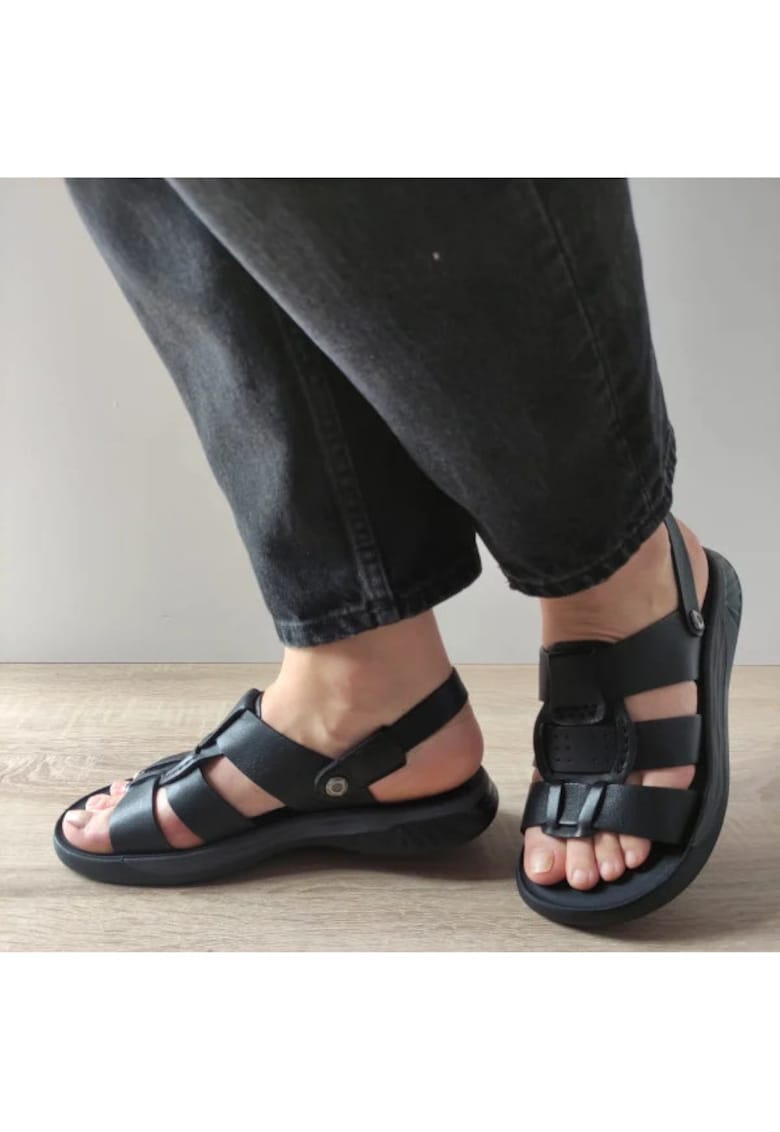 Sandale Casual Barbati Y5011S Negre - Negru - Negru