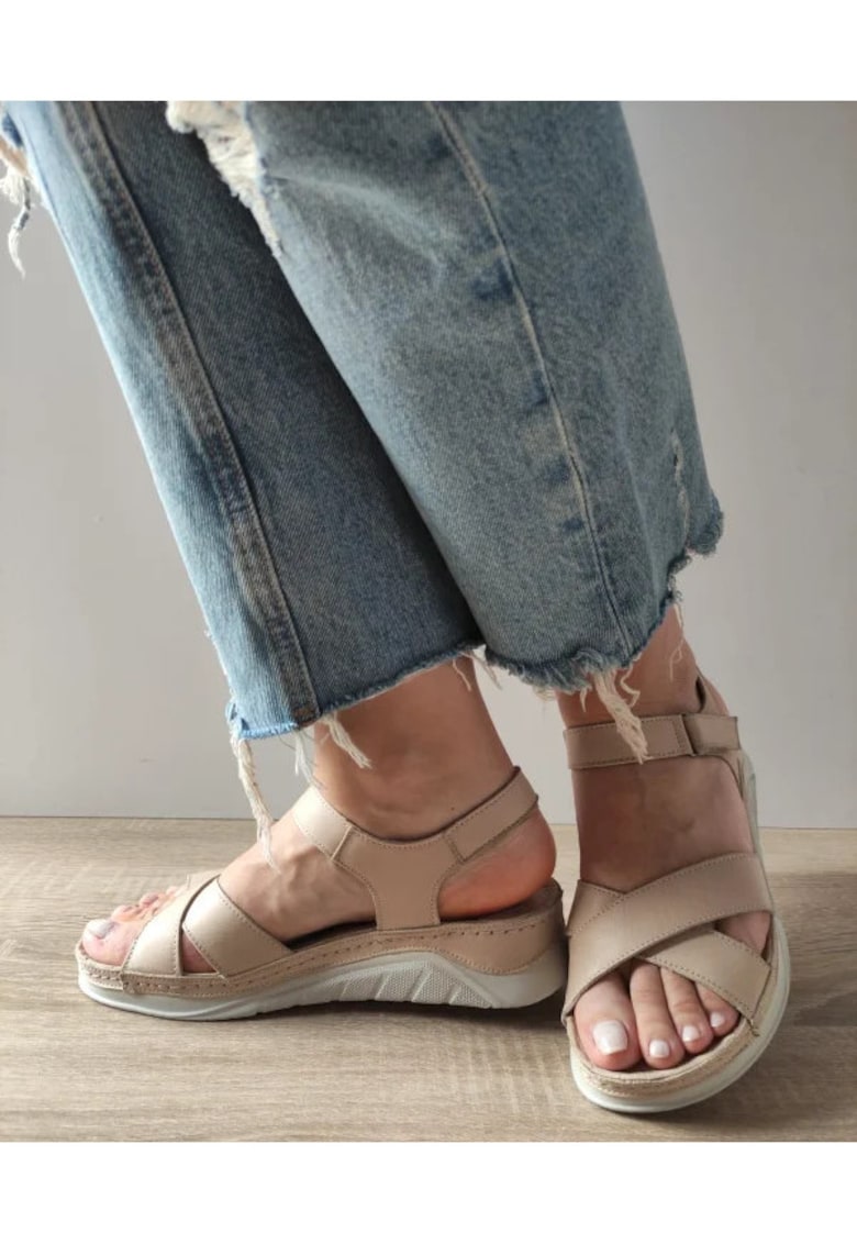 Sandale Casual Dama 05-6100 Bej - Bej - Bej