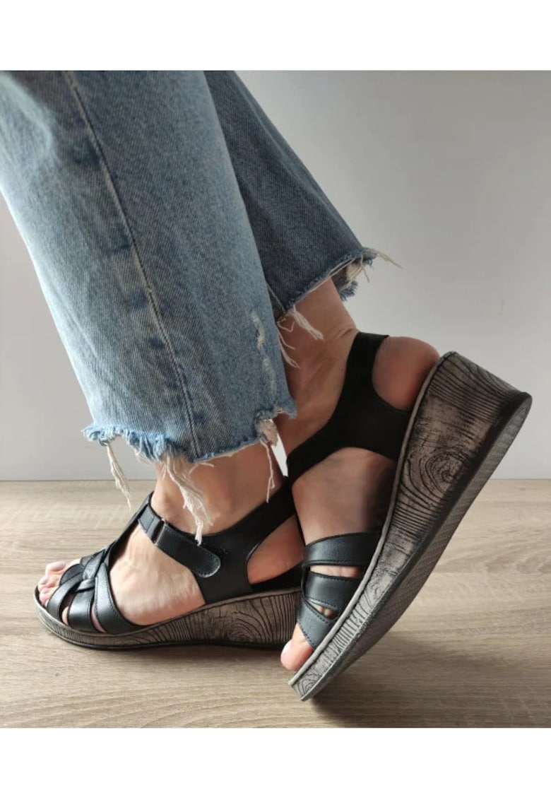 Sandale Casual Dama 22-05 Negre - Negru - Negru