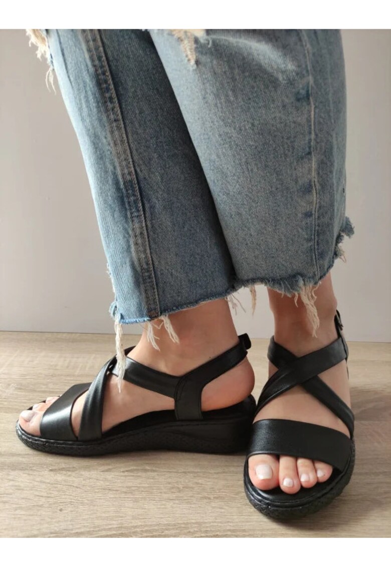 Sandale Casual Dama 28-555 Negre - Negru - Negru