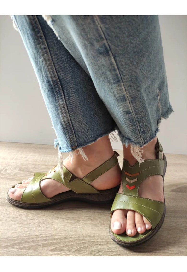 Sandale Casual Dama 4773 5 Verzi Olive - Verde -