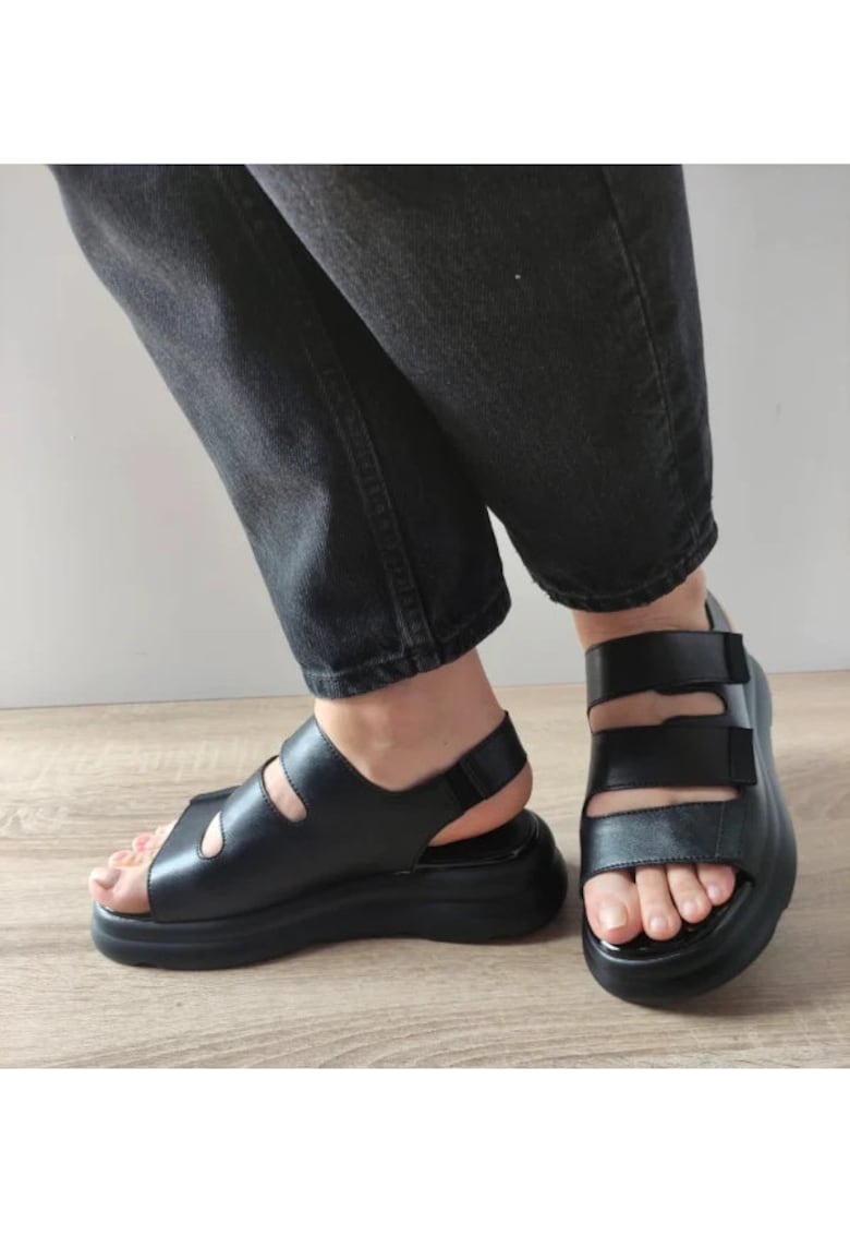 Sandale Casual Dama 60024A 01-N Negre - Negru -