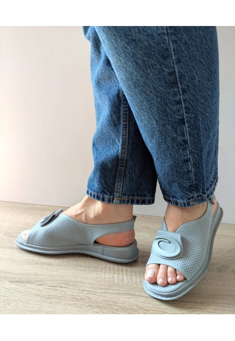 Sandale Casual Dama 60026C 07-N Bleu Denim - Albastru - Albastru