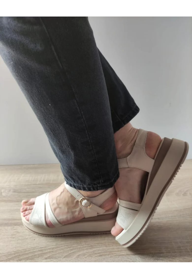 Sandale Casual Dama 50097 Crem - Crem -