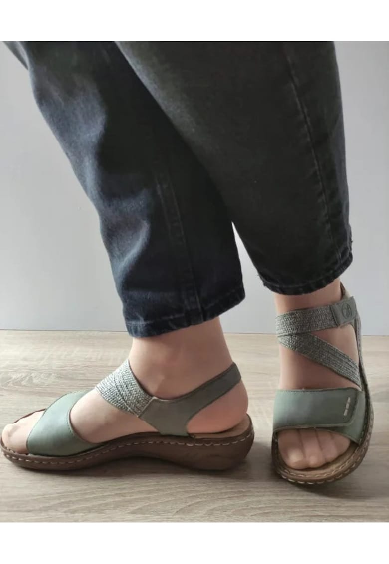 Sandale Casual Dama V2862-52 Verde Kaki - Verde - Verde