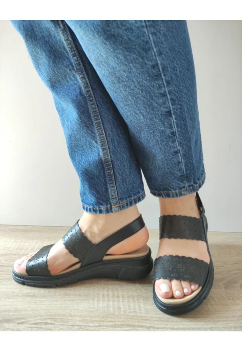 Sandale Casual Dama 12514Gt Mostar 01-N Negre - Negru -