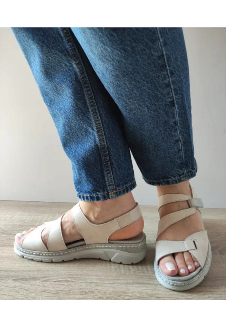 Sandale Casual Dama 12522Vt Mostar 52-N Crem - Crem - Crem