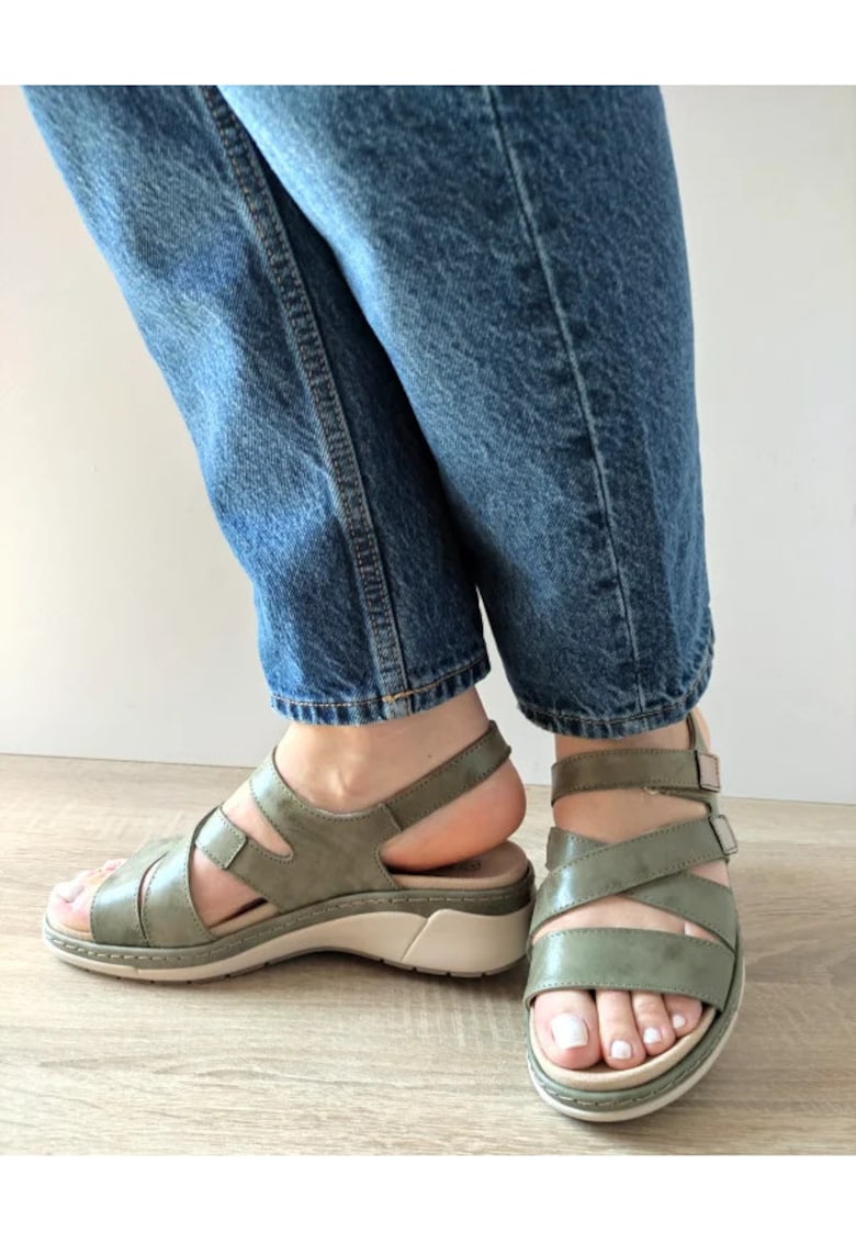 Sandale Casual Dama 18000T Azores 40-N Kaki - Verde - Verde