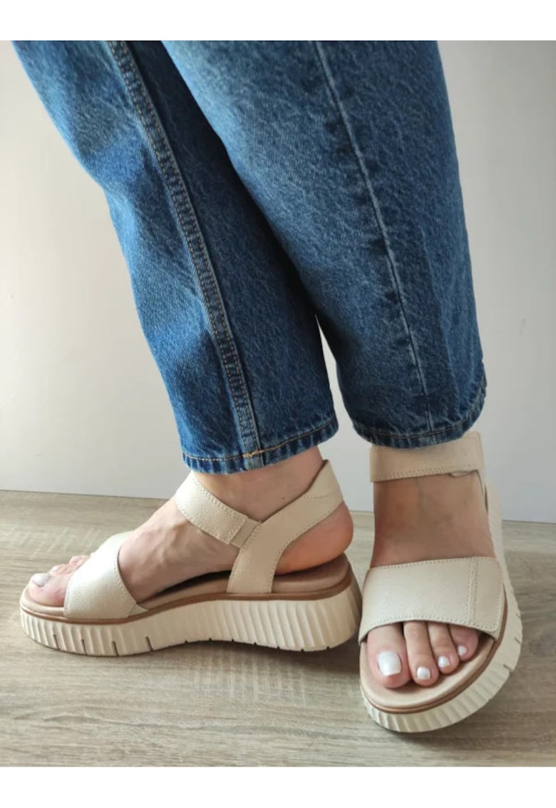 Sandale dama 88720 din piele naturala - Bej - Tamaris - imagine 1