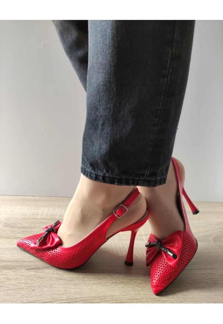 Sandale Elegante Dama 049 933 Rosii - Rosu -