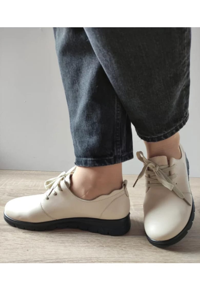 Pantofi Casual Dama 21072 Crem - Crem - Crem
