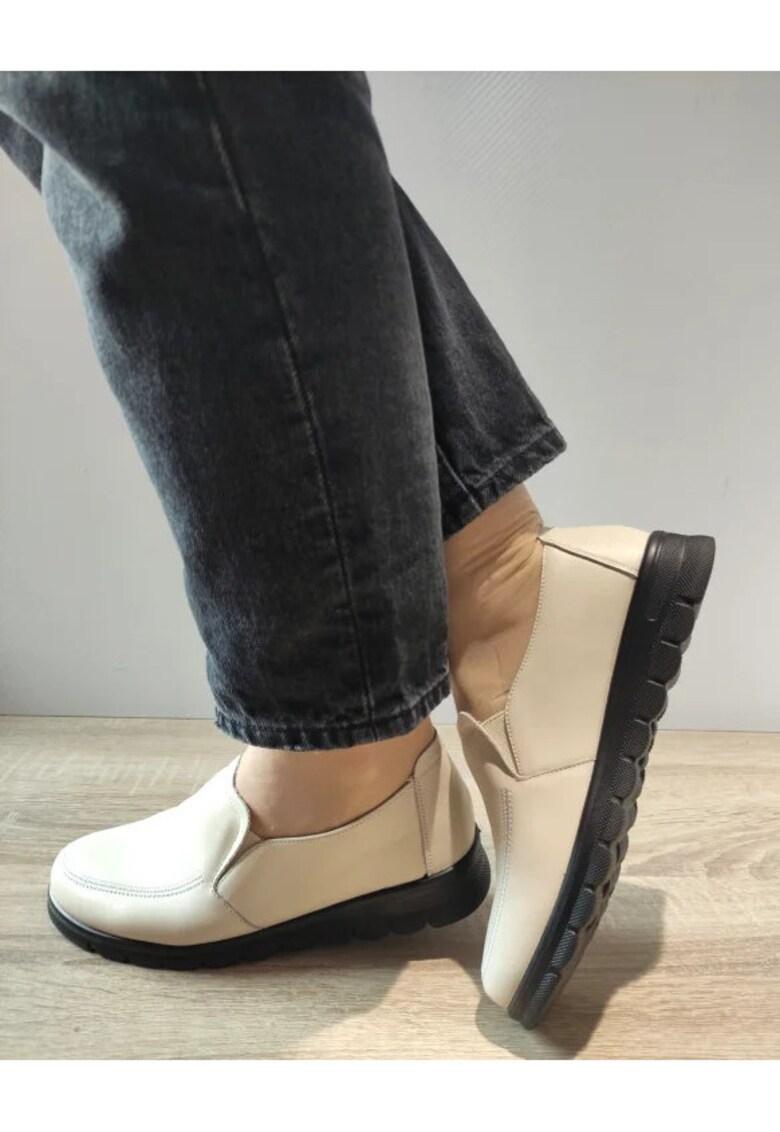 Pantofi Casual Dama 21073 Crem - Crem - Crem