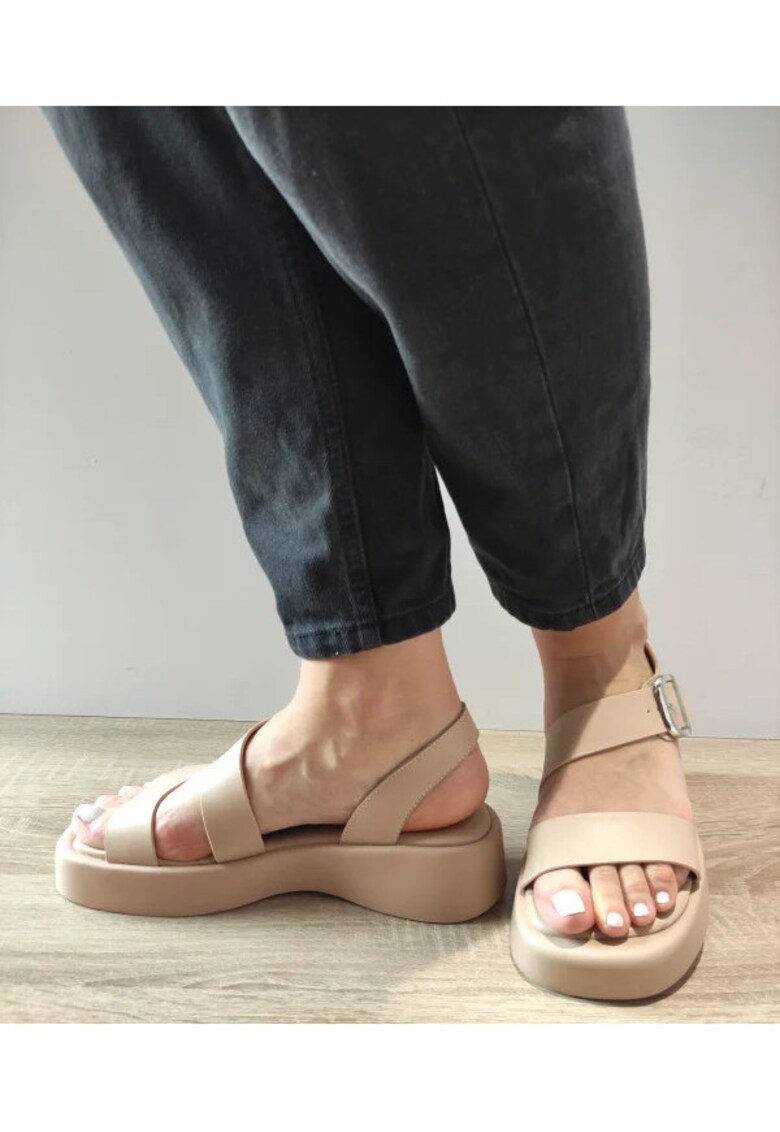 Sandale Casual Dama 60006B 03-N Bej Apricot - Bej - Bej