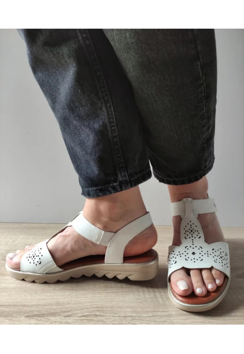 Sandale Casual Dama Jana 28262-44 Albe - Alb
