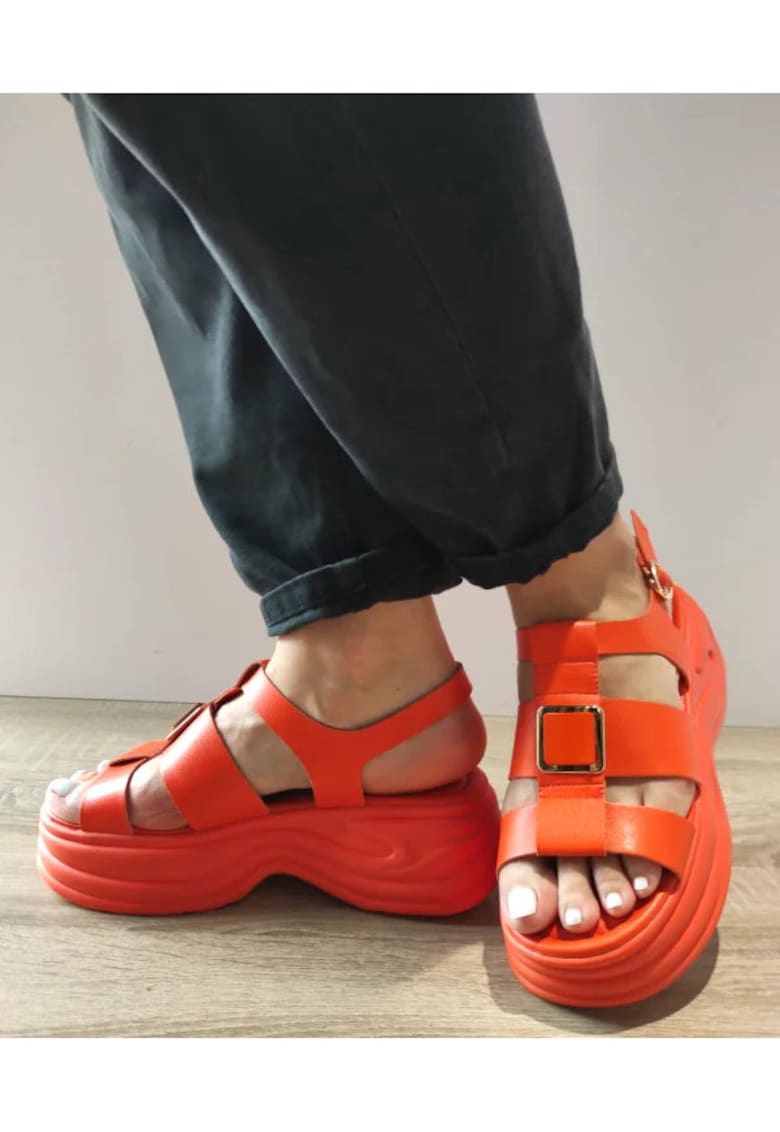 Sandale Casual Dama 4003 11-N Portocalii - Portocaliu -