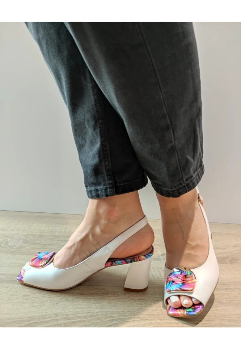 Sandale Elegante Dama 360007A 13-N Albe - Alb - Alb