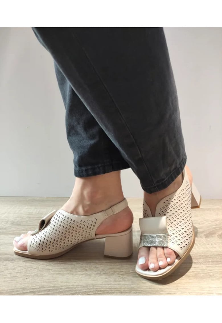 Sandale Elegante Dama 60003A 03-N Bej - Bej