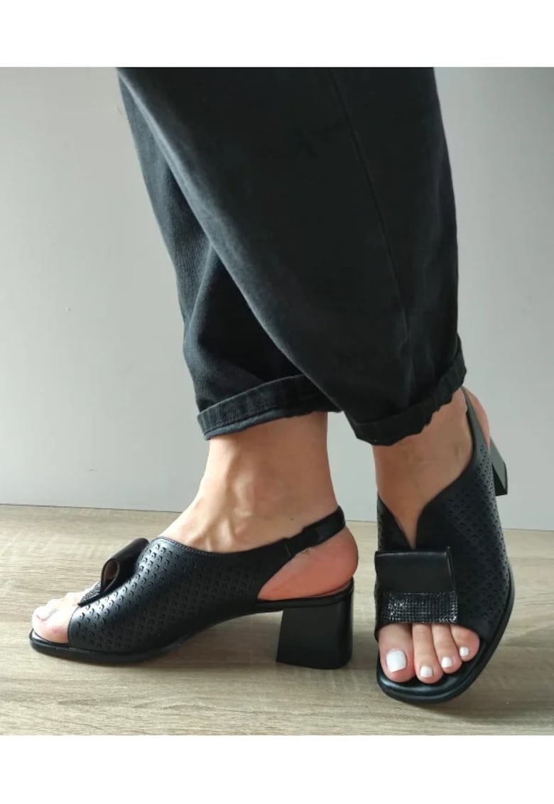 Sandale Elegante Dama 60003C 01-N Negre - Negru -