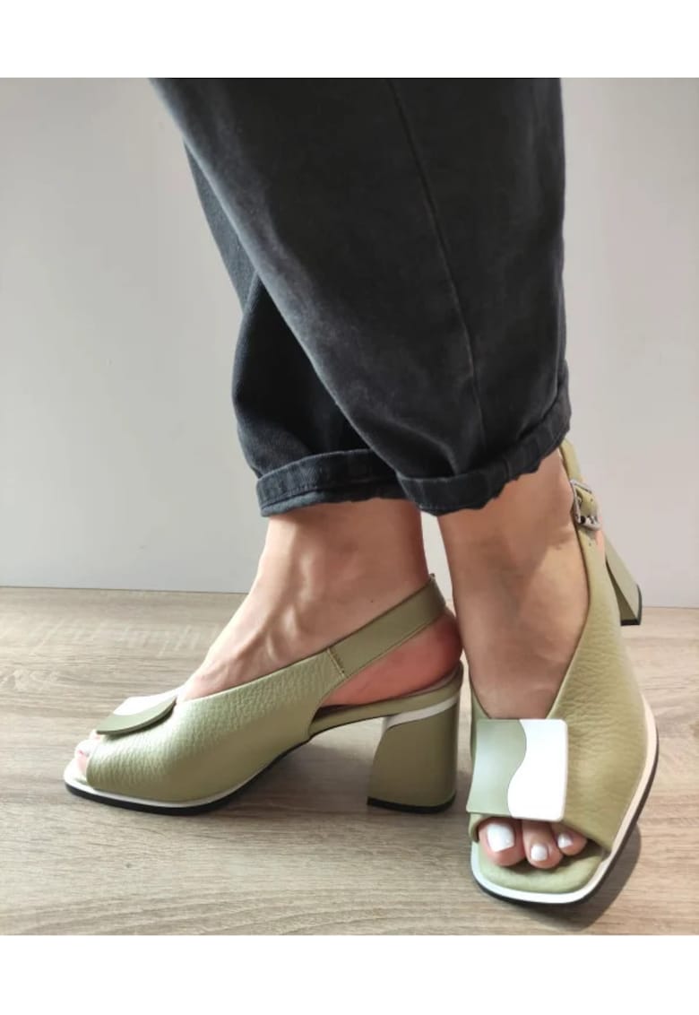 Sandale Elegante Dama 60020C 06-N Olive - Verde -