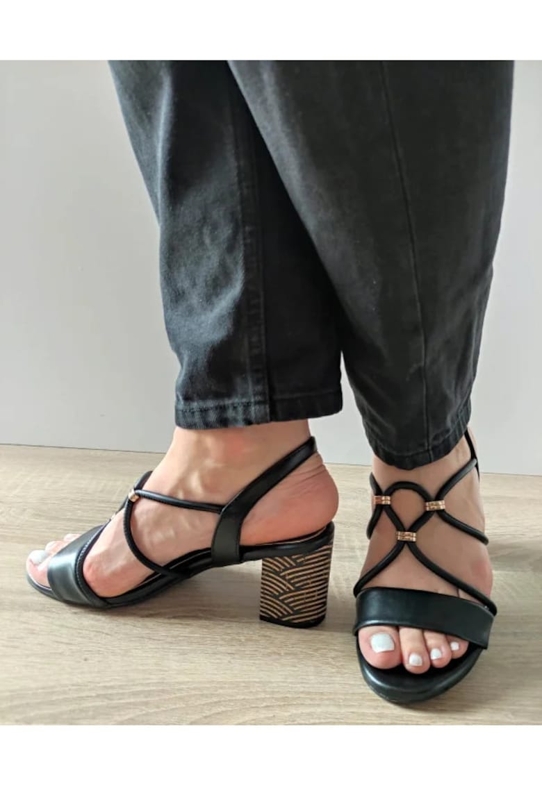 Sandale Elegante Dama 28311-44 Negre - Negru - Negru