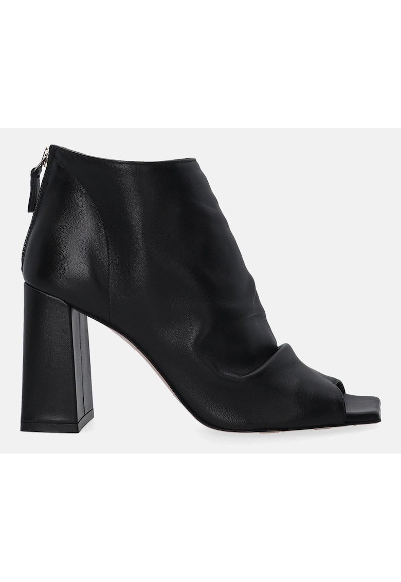Botine din piele cu toc