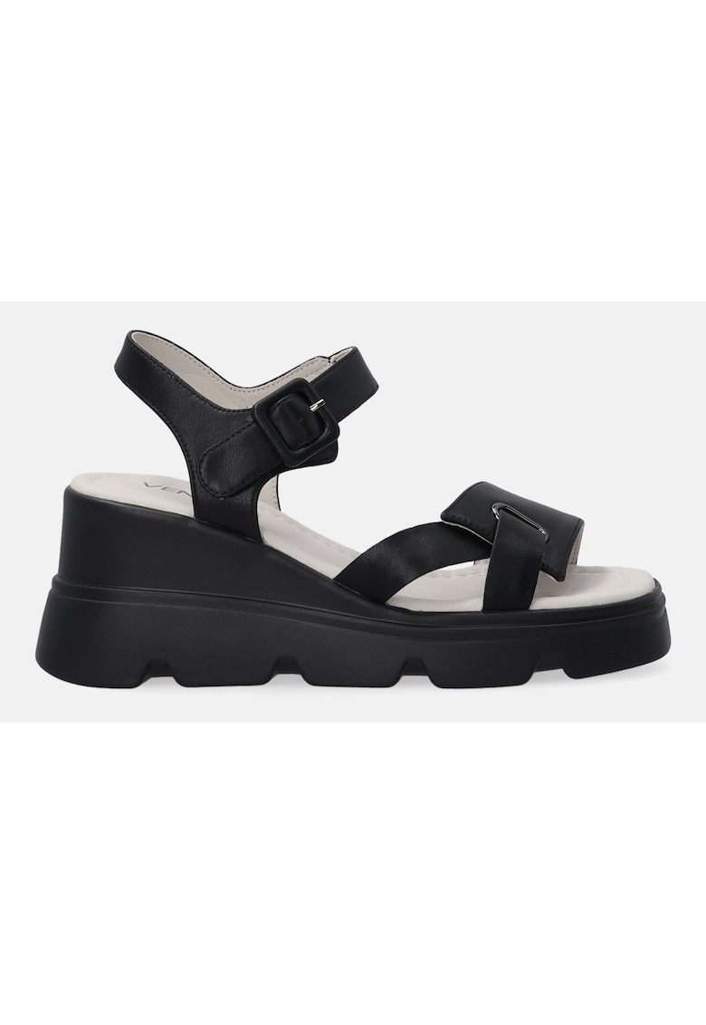 Sandale de piele cu platforma