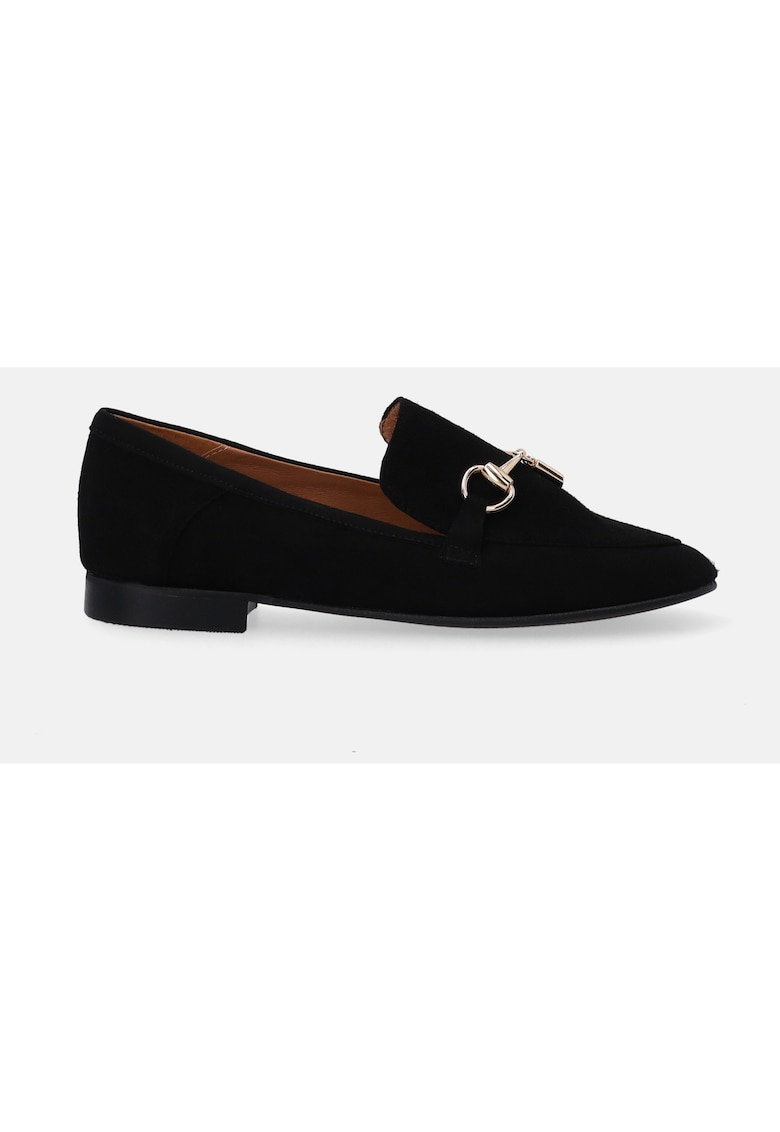 Pantofi loafer uni din piele intoarsa