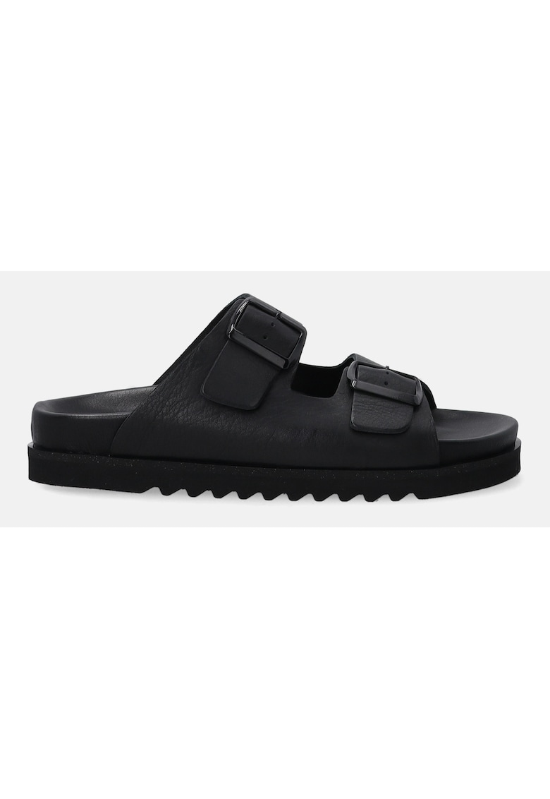 Papuci flatform din piele