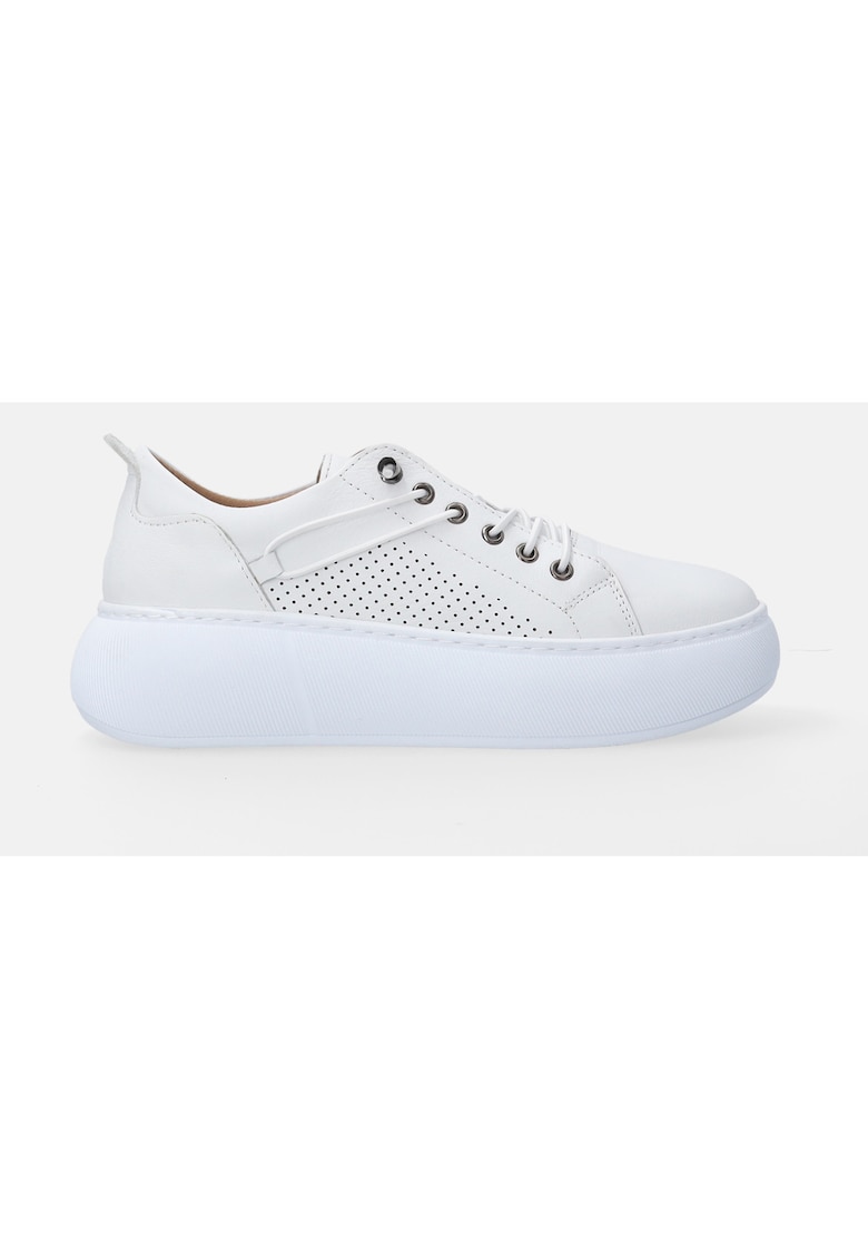 Pantofi sport din piele cu platforma
