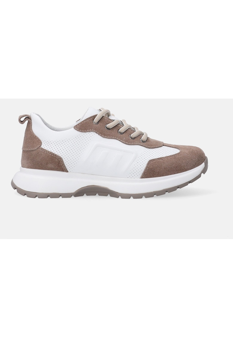 PANTOFI SPORT DIN PIELE CU INSERTII DIN PIELE INTORSA