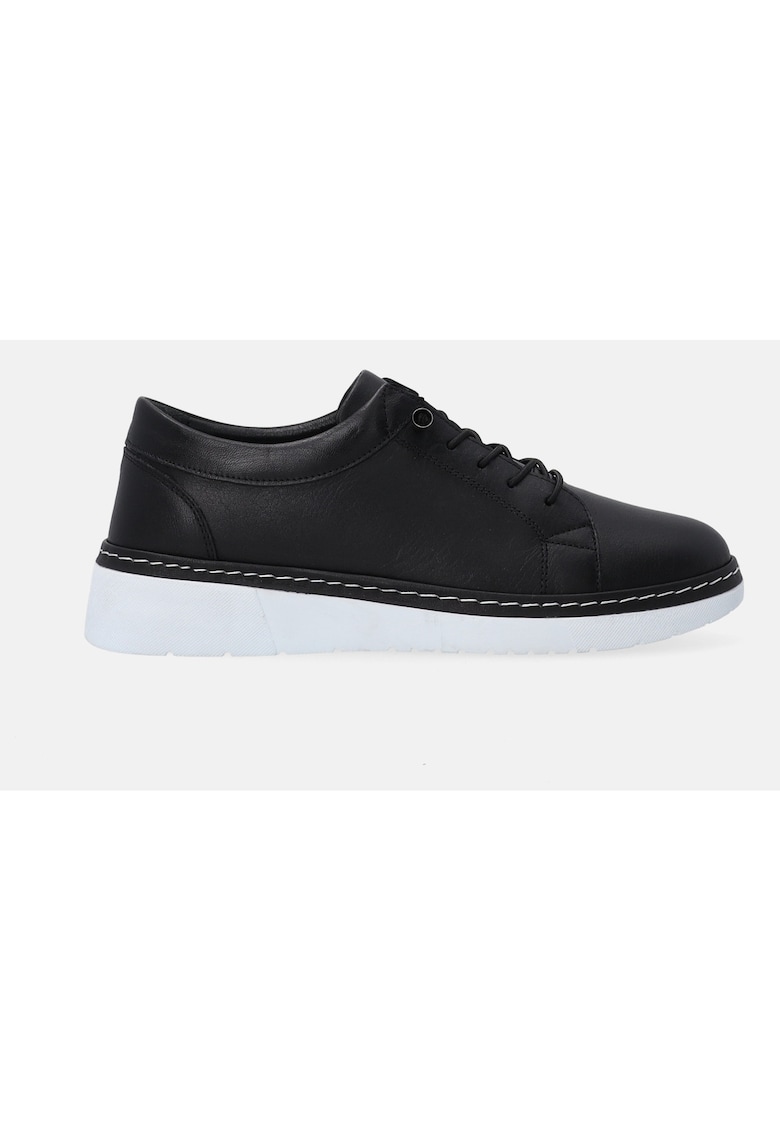 Pantofi Casual Din Piele Naturala Uni Cu Sireturi Pantofi Casual Din Piele Naturala Uni Cu Sireturi