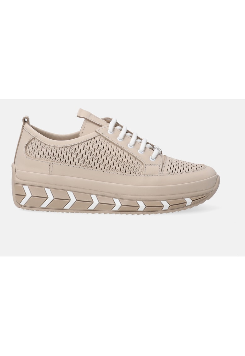 Tenisi din piele cu model perforat Tenisi din piele cu model perforat