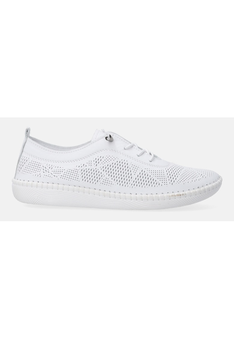 Pantofi de piele cu detalii perforate