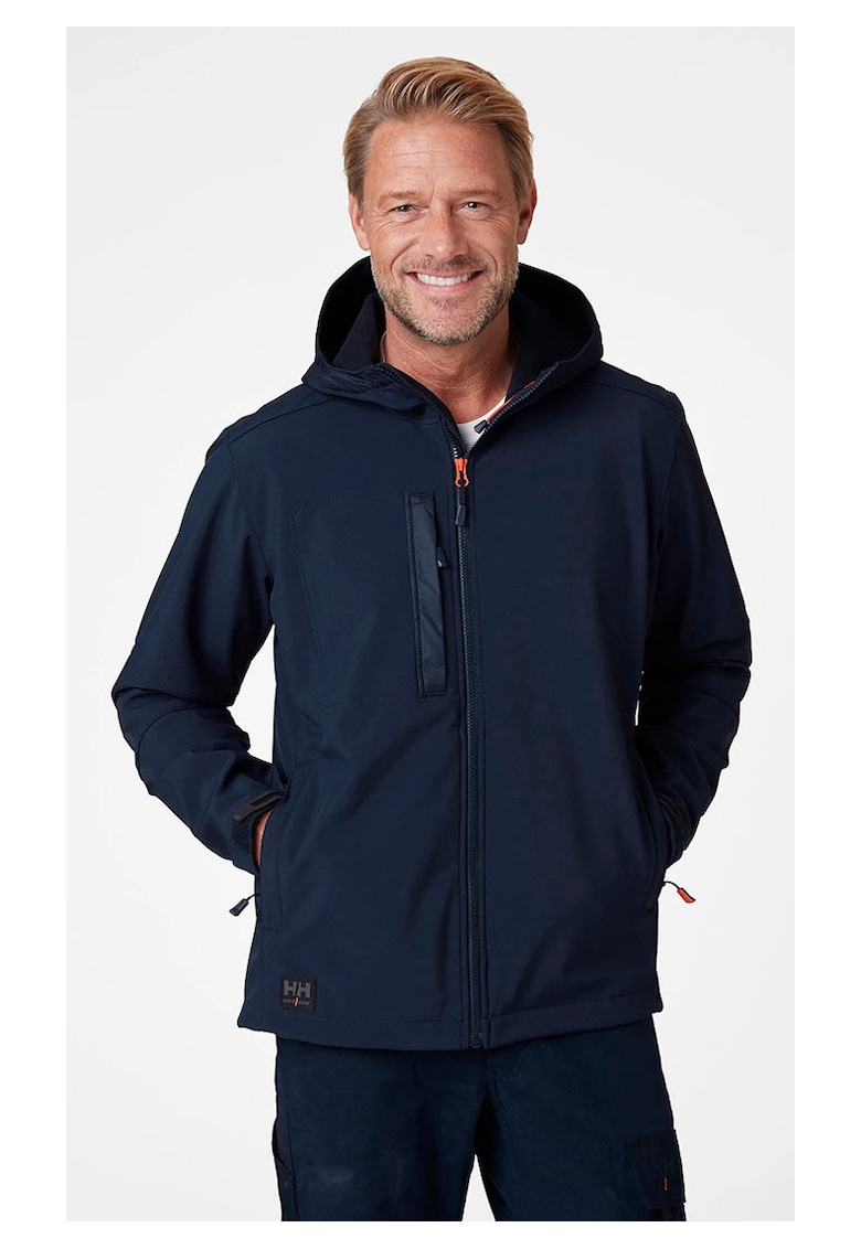 Geaca barbati - Helly Hansen Kensington - impermeabila - bleumarin - poliester - cu gluga ajustabila si buzunare cu fermoar