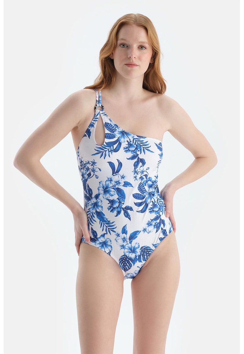 Costum de baie intreg cu model floral