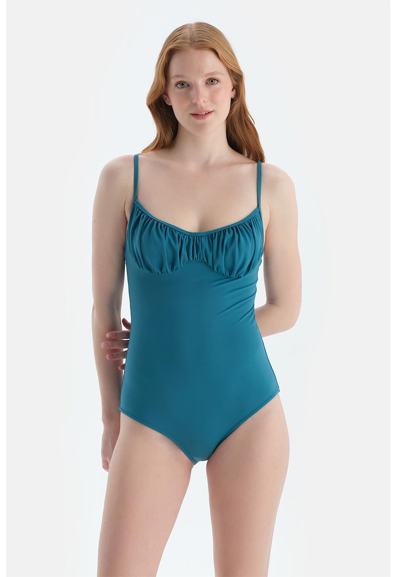 Costum de baie intreg cu bretele ajustabile