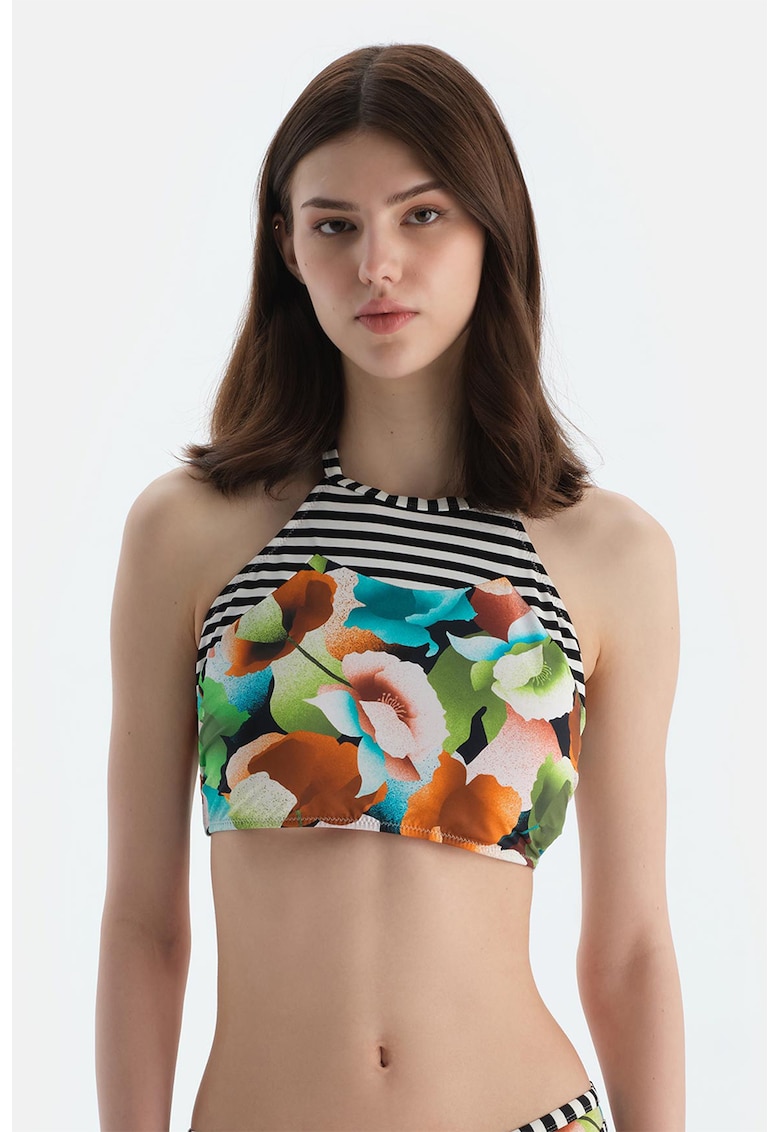 Sutien de baie cu decolteu halter si model