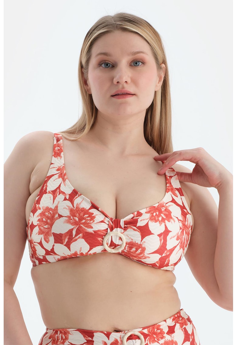Sutien de baie cu model floral